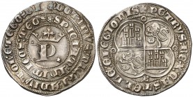 Pedro I (1350-1368). Burgos. Real. (AB. 378.4). 3,50 g. Bella. EBC.