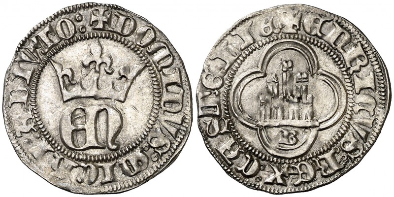 Enrique II (1368-1379). Burgos. Medio real. (AB. 408). 1,70 g. Atractiva. Escasa...