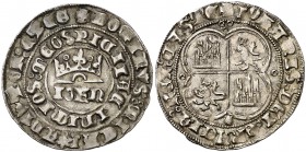 Juan I (1379-1390). Coruña. Real. (AB. 538 var). 3,42 g. Muy bella. Rarísima y más así. EBC.