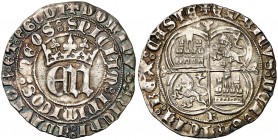 Enrique III (1390-1406). Burgos. Real. (AB. 583). 3,48 g. Bella. Preciosa pátina. Muy rara y más así. EBC.