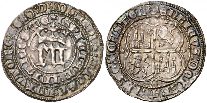 Enrique III (1390-1406). Sevilla. Real. (AB. 585.1). 3,49 g. Bella. Escasa así. ...