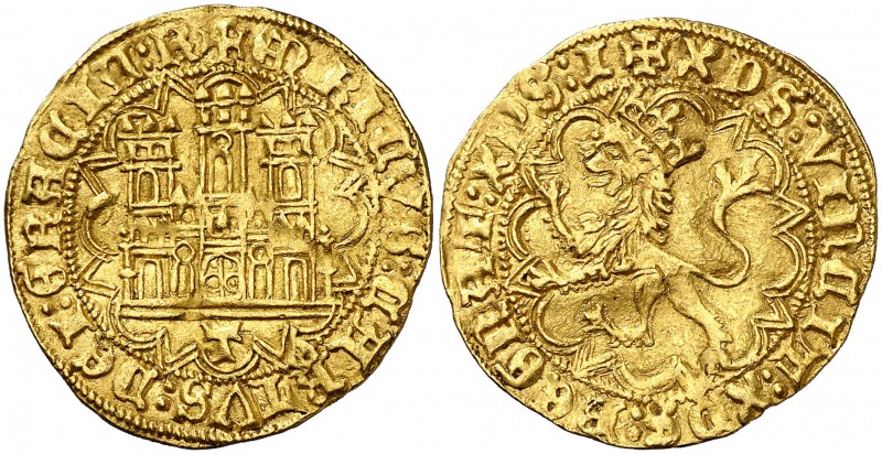 Enrique IV (1454-1474). Toledo. Castellano. (AB. 674) (M.R. 23.16). 4,59 g. Bell...
