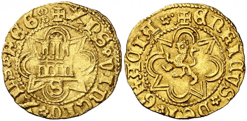 Enrique IV (1454-1474). Sevilla. Medio castellano. (AB. falta) (M.R. 23.15). 2,2...
