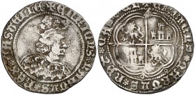 Enrique IV (1454-1474). Coruña. Real de busto. Inédita. 3,25 g. Orla circular en anverso y octolobular en reverso. Sólo conocemos otros dos ejemplares...
