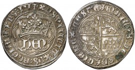 Enrique IV (1454-1474). Cuenca. Real de anagrama. (AB. 710.3). 3,42 g. Orlas octolobulares. Bella. Escasa y más así. EBC+.