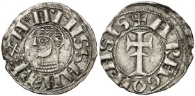 Alfonso el Batallador (1104-1134). Navarra. Dinero. (Cru.V.S. 219.1) (R.Ros 3.6.3). 1,09 g. Atractiva. Escasa. MBC+.