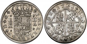 1721. Felipe V. Madrid. A. 2 reales. (Cal. 1248 var). 5 g. Atractiva. EBC+/EBC.
