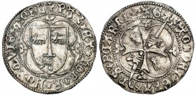 Francia. Gastón de Grailly (1436-1472). Bearn. Grand blanc. (D. 1249 var) (P.A. falta). 3,63 g. AG. Bella. Muy rara y más así. EBC.