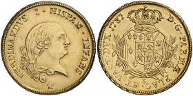 1787. Italia. Parma, Plasencia y Guastalla. Fernando de Borbón, Infante de España. 4 doppias. (Fr. 928) (Kr. 20a) (Vti. falta) (MIR 1060/1). 28,40 g. ...