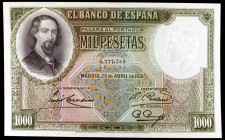 1931. 1000 pesetas. (Ed. C13). 25 de abril, José Zorrilla. Raro. S/C-.