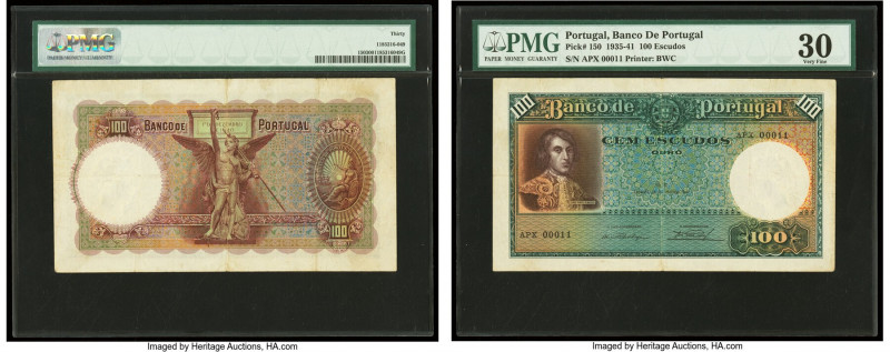 Portugal Banco de Portugal 100 Escudos 13.3.1941 Pick 150. PMG Very Fine 30. 

H...