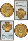 João V gold 20000 Reis 1726-M MS62 NGC, Minas Gerais mint, KM117, LMB-250. The popular Dobrão. Struck in the province of Vila Rica, where the Portugue...