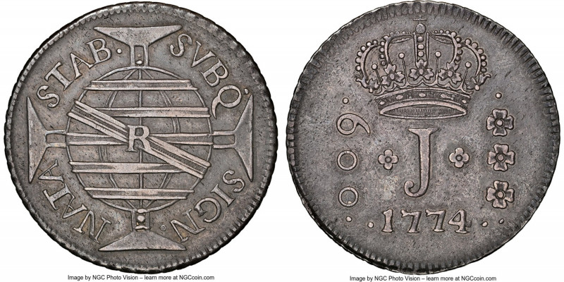 Jose I 600 Reis 1774-R XF45 NGC, Rio de Janeiro mint, KM194, LMB-295. 2nd Type. ...