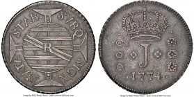 Jose I 600 Reis 1774-R XF45 NGC, Rio de Janeiro mint, KM194, LMB-295. 2nd Type. Well-defined peripheries, dressed in a dove tone and free of the usual...
