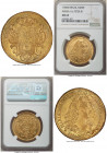Maria I & Pedro III gold 6400 Reis 1786-B MS62 NGC, Bahia mint, KM199.1, LMB-491. The last year of this consort issue, before Maria I became the widow...