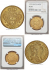 Maria I gold 6400 Reis 1797-B AU58 NGC, Bahia mint, KM226.2, LMB-515. Mintage: 9,775. Just shy of Mint State, presenting crisp motifs and glossy field...