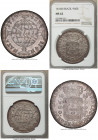 João Prince Regent 960 Reis 1816-B MS62 NGC, Bahia mint, KM307.1, LMB-401a. Overstruck on a Peru 8 Reales. Well-defined and sharp, displaying a unifor...