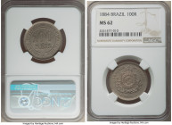 Pedro II 100 Reis 1884 MS62 NGC, Rio de Janeiro mint, KM477, LMB-14. Showing satiny argent surfaces. 

HID09801242017

© 2022 Heritage Auctions | All ...