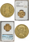 Pedro II gold 10000 Reis 1835 AU Details (Cleaned) NGC, Rio de Janeiro mint, KM451, LMB-617. Mintage: 13,294. One of the first gold coins of Pedro II,...