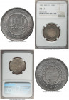 Republic 100 Reis 1893 MS63 NGC, Rio de Janeiro mint, KM492, LMB-37. A Choice Mint State piece, displaying sharp and lustrous devices with a slightly ...