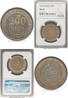 Republic 200 Reis 1889 MS63 NGC, Rio de Janeiro mint, KM493, LMB-45. First year of issue. Displaying bold devices and satin fields, occupied by a ligh...