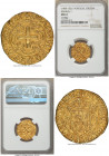 Manuel I gold Cruzado ND (1495-1521) MS61 NGC, Lisbon mint, Fr-21, Gomes-64.01. 3.48gm. Star in second quarter variety. A crisp Mint State survivor, d...