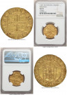 Sebastião I (1557-1578) gold Cruzado ND (from 1560) AU55 NGC, Lisbon mint, Fr-51, Gomes-57.04. 3.80gm. PORTVG variety. Presenting only lightly handled...