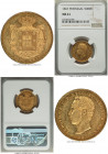 Luiz I gold 5000 Reis 1867 MS61 NGC, KM516, Gomes-16.01. First year of issue. Showing sharp surfaces with semi-frosty motifs upon glowing and somewhat...