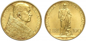 Roma, Pio XI, 100 Lire 1931, Rara Au g 8,80 SPL-FDC