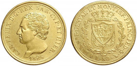 Savoia, Carlo Felice, 80 Lire 1826 Torino, Au mm 33 BB+