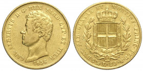 Savoia, Carlo Alberto, 20 Lire 1836 Genova, Au g 6,45 BB