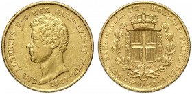 Savoia, Carlo Alberto, 20 Lire 1847 Torino, Au g 6,45 BB+