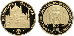 Repubblica Italiana, Monetazione in Lire, 100000 Lire 1995, Au g 15,00 Proof