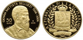 San Marino, Nuova Monetazione, 50 Euro 2006 (da 2,5 Marenghi), Au 900 g 16,13 Proof