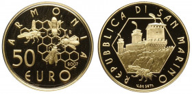 San Marino, Nuova Monetazione, 50 Euro 2007 (da 2,5 Marenghi), Au 900 g 16,13 Proof