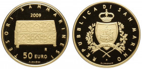 San Marino, Nuova Monetazione, 50 Euro 2009 (da 2,5 Marenghi), Au 900 g 16,13 Proof