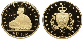 San Marino, Nuova Monetazione, 50 Euro 2010 (da 2,5 Marenghi), Au 900 g 16,13 Proof