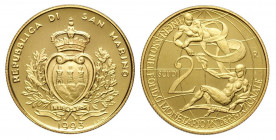 San Marino, Nuova Monetazione, Marengo da 2 Scudi 1993, Au g 6,45 Proof