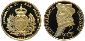 San Marino, Nuova Monetazione, Marengo da 2 Scudi 2003, Au g 6,45 Proof