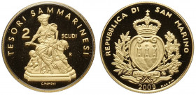 San Marino, Nuova Monetazione, Marengo da 2 Scudi 2009, Au g 6,45 Proof