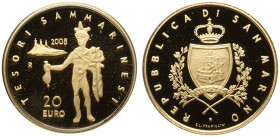 San Marino, Nuova Monetazione, Marengo da 20 Euro 2008, Au g 6,45 Proof