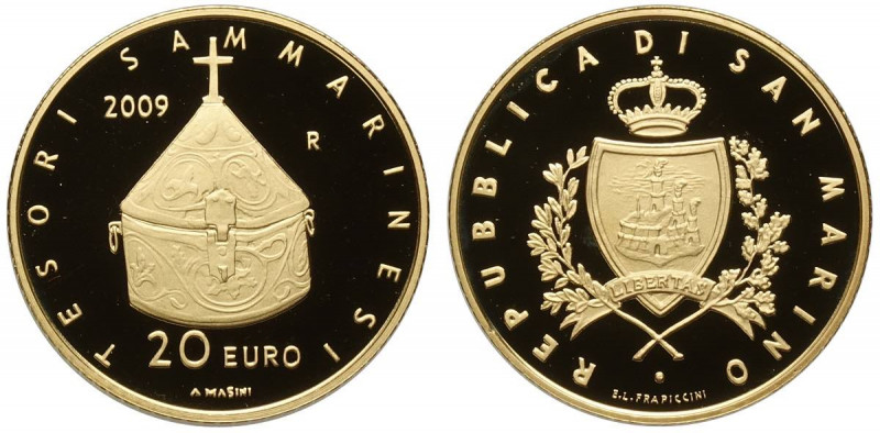 San Marino, Nuova Monetazione, Marengo da 20 Euro 2009, Au g 6,45 Proof