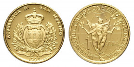 San Marino, Nuova Monetazione, 1/2 Marengo da 1 Scudo 1993, Au g 3,22 Proof