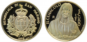 San Marino, Nuova Monetazione, 1/4 Marengo da 1/2 Scudo 1998, Au g 1,61 Proof