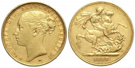 Australia, Victoria, Sovereign 1887-M Au g 7,98 BB