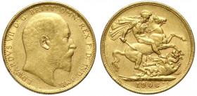 Australia, Edward VII, Sovereign 1906-P Au g 7,98 BB+