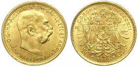 Austria, Franz Joseph I, 10 Corona 1912, Au g 3,39 FDC