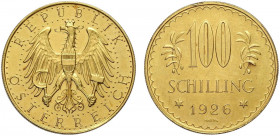 Austria, Republic, 100 Schilling 1926, Au 900 g 23,52 colpetto, q.FDC