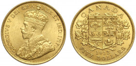 Canada, George V, 5 Dollars 1912, Au 900 g 8,36 q.FDC-FDC