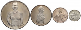 Dahomey, Republic, Silver Proof Set 1971 (4), KM-PS2 Ag 999 g 92,05 no box, Proof